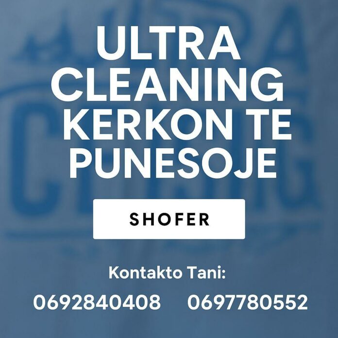 ULTRA CLEANING Sarandë kërkon të punësojë SHOFER (Shpërndarës Porosish)
