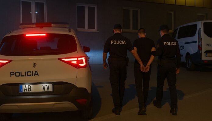 Akuzohet për vjedhje me vlerë 400 euro Akuzohet për vjedhje me vlerë 400 euro, përfundon në qeli 34-vjeçari në Sarandë Një 34-vjeçar ka përfunduar pas hekurave në Sarandë, pasi akuzohet se ka kryer dy raste vjedhjeje suveniresh. Sipas Policisë së Sarandës, është finalizuar operacioni i koduar “Souvenirs”, i cili çoi në dokumentimin e ngjarjeve dhe në ndalimin e autorit të dyshuar.