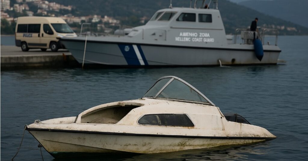 Igumenicë Varka shqiptare gjysmë e fundosur zbulohet e mbushur me drogë