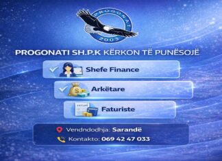 Progonati SHPK kรซrkon Shefe Finance, Arkรซtare dhe Faturiste Progonati SHPK kรซrkon Shefe Finance, Arkรซtare dhe Faturiste