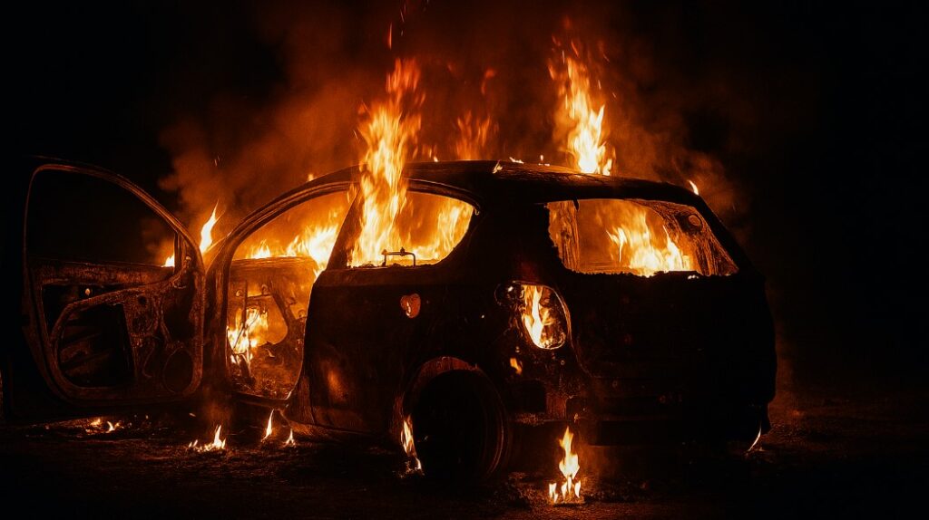E prangosën dhe i vunë flakën, shqiptari në Greqi gjendet i djegur në sediljen e pasme të makinës