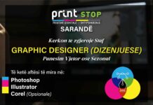 Print Stop Sarandë kërkon të punësojë Graphic Designer Print Stop Sarandë kërkon të punësojë Graphic Designer