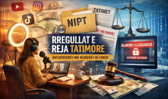 Ligji i ri: influencerët dhe blogerët që nuk regjistrohen në QKB do t’u bllokohen llogaritë. Aktiviteti ekonomik në internet hyn zyrtarisht në skemën tatimore. Influencerët dhe blogerët detyrohen të publikojnë NIPT-in dhe të dhënat e biznesit