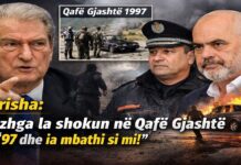 Sali Berisha: Sokol Bizhga la shokun në Qafë Gjashtë në ’97 dhe ia mbathi si miu Sali Berisha: Sokol Bizhga la shokun në Qafë Gjashtë në ’97 dhe iku si miu – Akuzon Ramën për urdhër politik