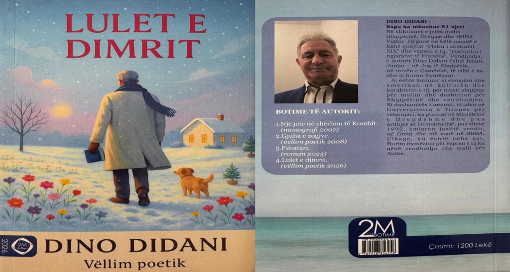 Dino Didani publikon vëllimin poetik “Lulet e Dimrit”