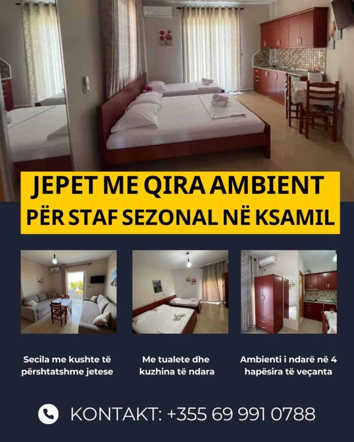 Jepet me qira ambient për staf sezonal në Ksamil Jepet me qira ambient për staf sezonal në Ksamil