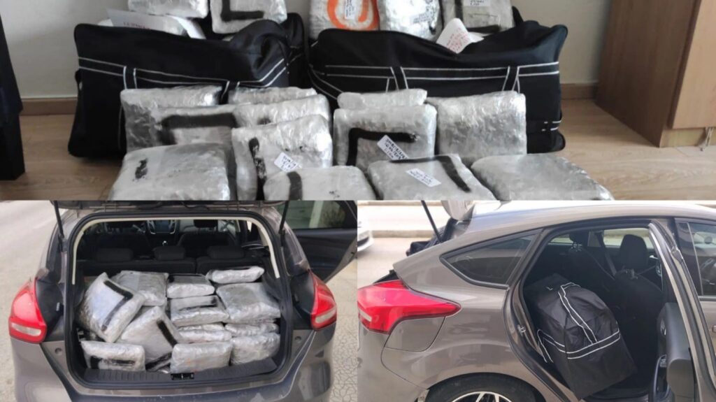 18-VJEÇARI KAPET NË SAJADHË ME RRETH 60 KILOGRAMË KANABIS NË NJË MAKINË ME QIRA