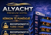 ALYACHT PREMIUM HOTEL kërkon Recepsionist/e Turni i Parë dhe i Dytë ALYACHT PREMIUM HOTEL në Sarandë zgjeron stafin dhe kërkon të punësojë : - Recepsionist/e