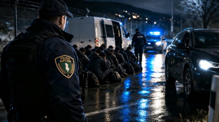 Policia Kufitare aksion gjatë natës në Sarandë, ndalon 13 egjiptianë dhe arreston drejtuesin e mjetit 