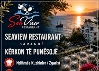 Seaview Restaurant nรซ Sarandรซ kรซrkon staf. Nuk ofrohet akomodim Seaview Restaurant nรซ Sarandรซ kรซrkonย tรซย punรซsojรซ staf Pozicionet e lira janรซ: ย - Ndihmรซs kuzhinier/zgarist ย - Kamarier/e (me njohuri tรซ gjuhรซs angleze) ย - Pjatalarรซse