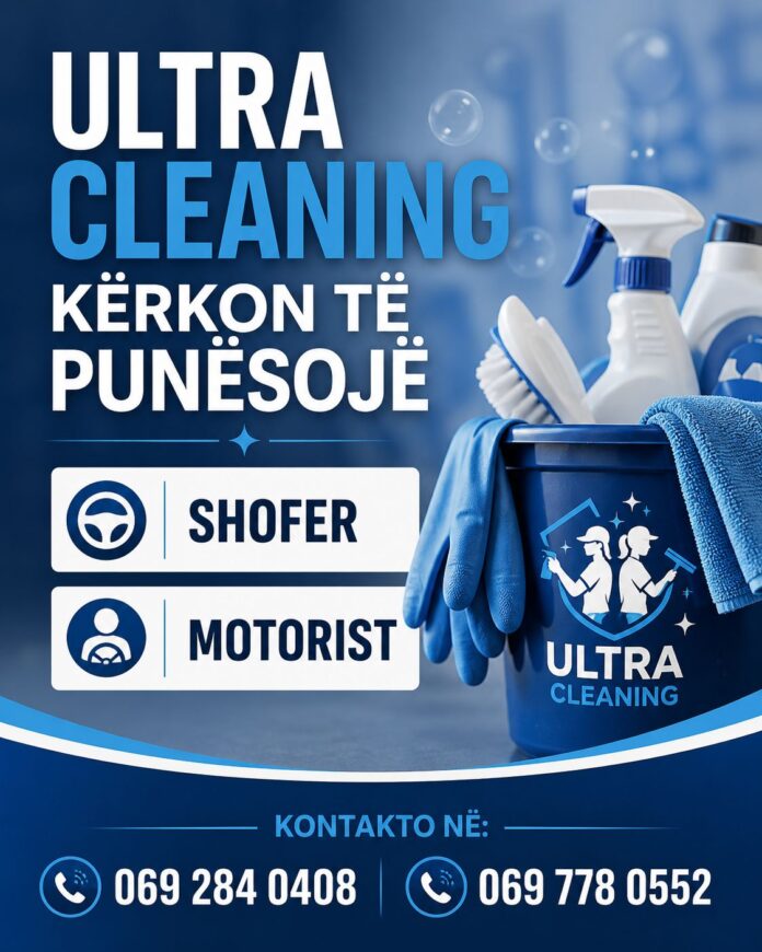 ULTRA CLEANING Sarandë kërkon Shofer dhe Motorist