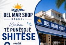 Del Mar Shop në Ksamil kërkon të punësojë Shitëse. Orari 16:00 – 24:00 Del Mar Shop në Ksamil kërkon të punësojë Shitëse