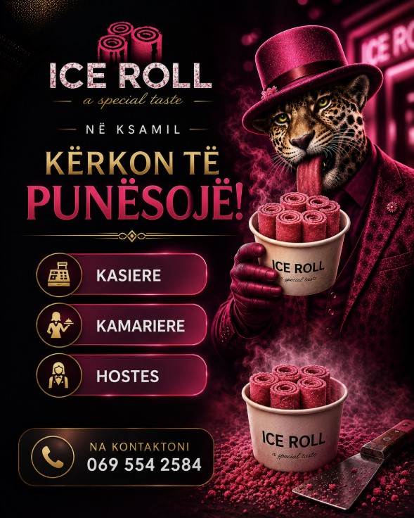 ice roll ksamil ICE ROLL Sarandë & Ksamil kërkon të punësojë staf për të zgjeruar ekipin: - Kamarier/e - Hostes - Kasiere