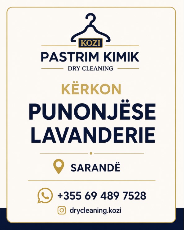 Patrim Kimik KOZI në Sarandë kërkon Punonjë/e Lavanderie