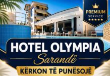 Hotel Olympia në Sarandë kërkon Kamarier dhe Sanitare Hotel Olympia në Sarandë kërkon Kamarier dhe Sanitare