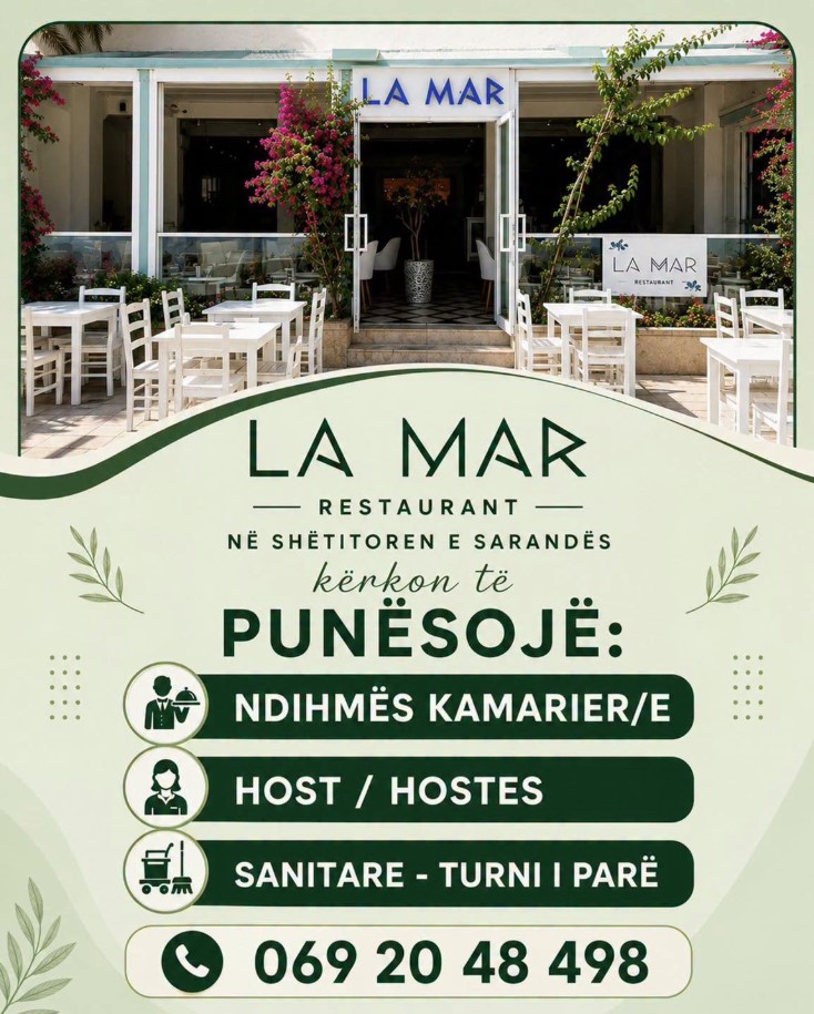 La Mar Restaurant në Shëtitoren e Sarandës