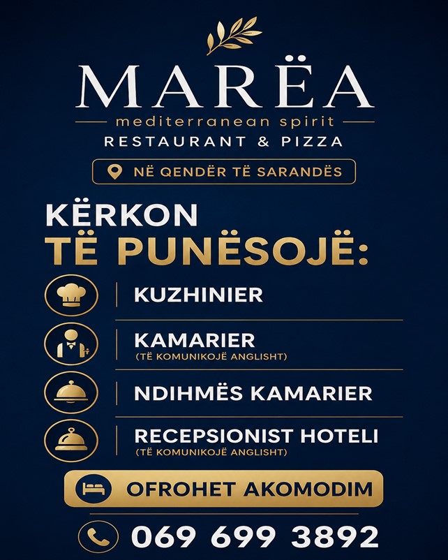 MAREA Restaurant & Pizza në qendër të Sarandës