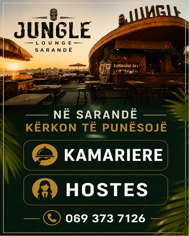 Jungle Lounge në Sarandë kërkon Kamariere dhe Hostes