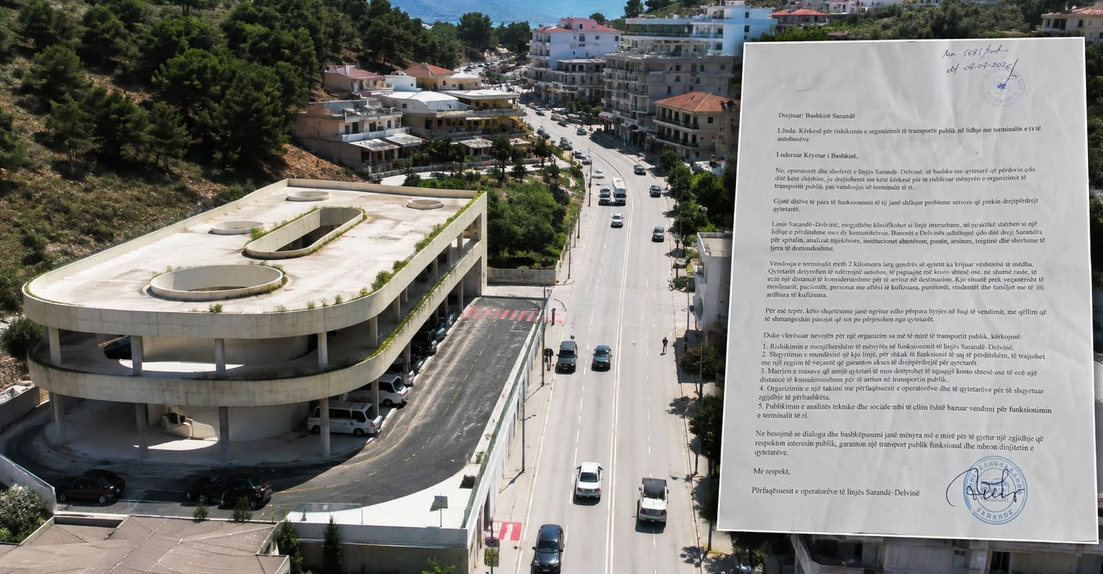350 banorë të Delvinës peticion kundër Terminalit, të lejohet hyrja në qytet. Bashkia Sarandë hesht
